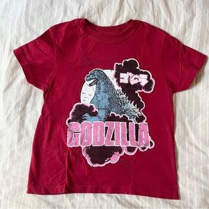 Godzilla Kids Red T-Shirt Size XS